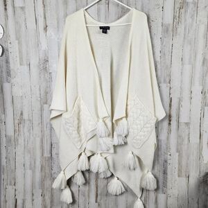 Cynthia Rowley Crochet Cardigan Sweater Ivory Size One Size